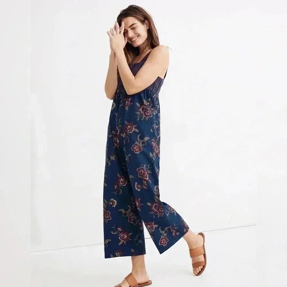 Madewell x Warm Print-Mix Jumpsuit in Honolulu Hibiscus 🌺 sold out NWT 0 - Picture 1 of 8